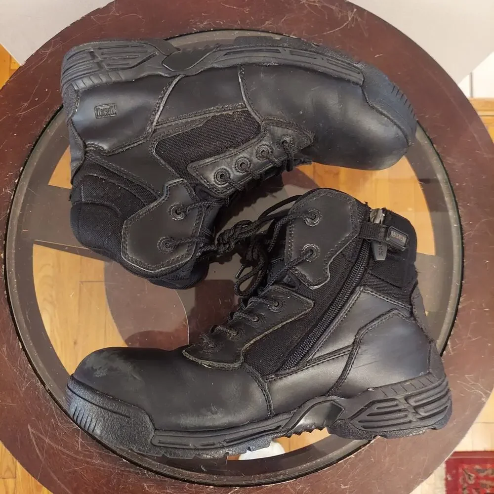 MAGNUM Men's US 12 W Stealth Force Black Work Boots